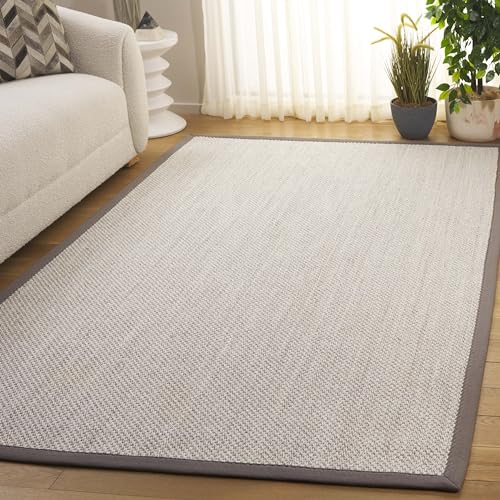 Safavieh Natural Fiber Rug for Living Room, Dining Room, Bedroom - Natural Fiber Collection, Short Pile, in Natural and Beige, 244 x 244 cm