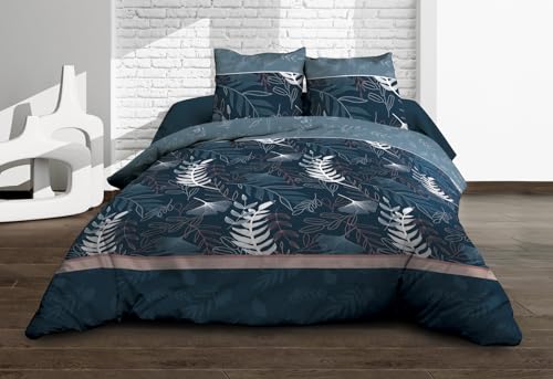 Le linge de Jules Romy Duvet Cover 220 x 240 cm + 2 Pillowcases – Pure Cotton 57 Thread Count