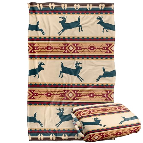 Jq Licensing Southwest Lodge Deer Silky Touch Super Soft Throw Blanket 91 x 147 Cm