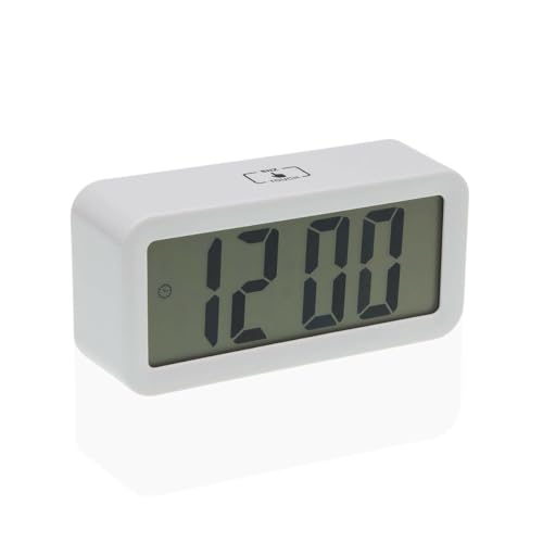 Versa Alarm Clock White Metal 3.8 x 6.5 x 13.5 cm - Brand EAN: 8420327537690