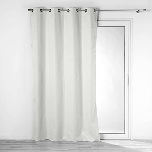 Douceur d'Interieur 140 x 260 cm Eyelet Curtains, White