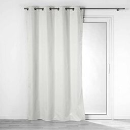 Douceur d'Interieur 140 x 260 cm Eyelet Curtains, White