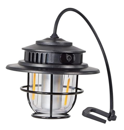 Lyyt - Rechargeable LED Hanging Lantern with 4 Lighting Modes, USB-C Charging for up to 12 Hours Continues use, Ideal for Camping & Sheltered Outdoor Use