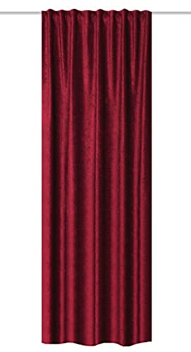 HOME WOHNIDEEN 85987 - Thermal Combination Band Curtain Made of Thermal Chenille, 245 x 135 cm (Height x Width), Colour: (Bordeaux)
