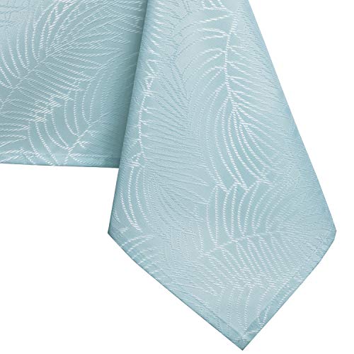 AmeliaHome Tablecloth 80 x 80 cm, Stain Protection, Lotus Effect, Washable, Waterproof, Decorative Light Blue Gaia