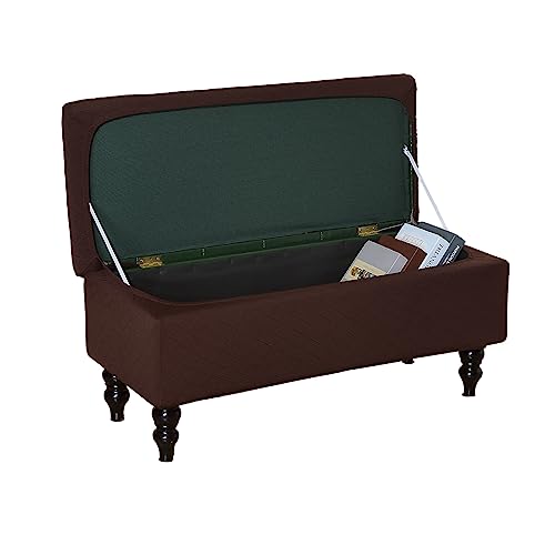 FUANGUI Ottoman Cover Slipcovers Rectangular Folding Stretch - Storage Bench Footrest Sofa Stool Covers Footstool Protector with Elastic Bottom, Removable Washable,Medium