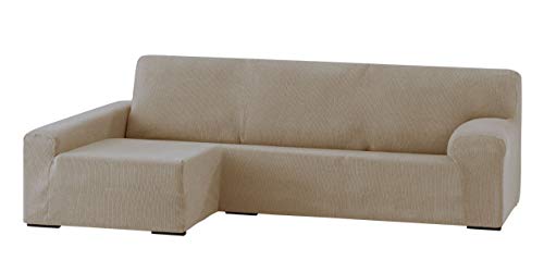 Eysa Dorian Bielastic Left Front View Chaise Longue Cover, Beige