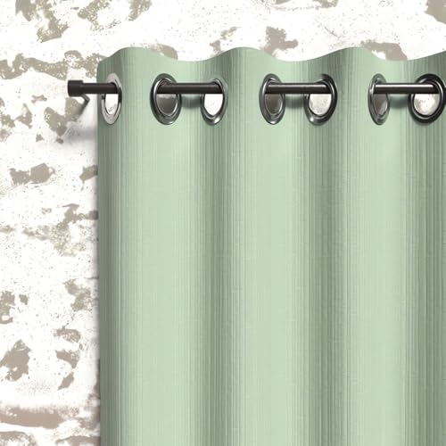 Soleil d'ocre, Boheme Blackout Curtain with Eyelets 135 x 180 cm Aqua Green