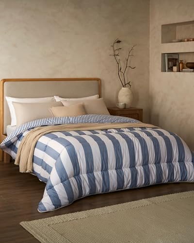 Night Lark Coverless Duvet and Pillowcase Set, Autumn Collection – Coverless Duvet King Size 10.5 Tog with Advanced Smartfil® Fibre, Machine Washable – Reverse Herringbone Check, King Bed Size