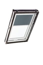 Original Roto Blackout Roller Blind ZRV Almost Complete Blackout Guide Rail White for Roto Roof Windows Series Designo R4/R7 and Classic 43/73 With Size 094/098 - 09/09 Dark Grey