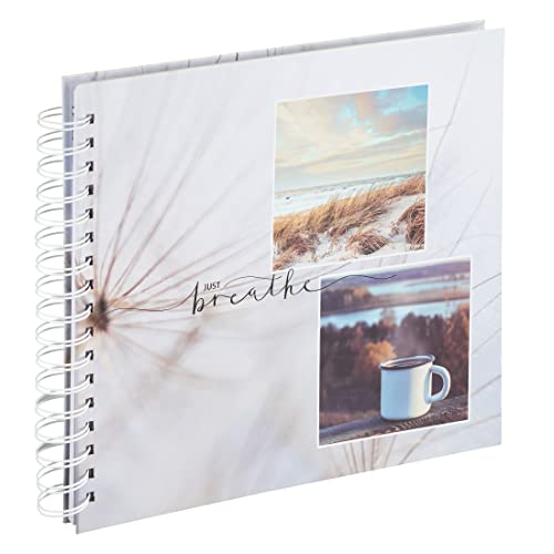 "Hama ""Relax"" Spiral Photo Album (Holidays, Birthdays, Christenings, 28 x 24 cm, 50 White Pages to Customise and Stick Up to 100 10 x 15 cm Photos) Multicoloured/Breathe"