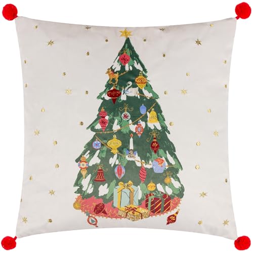 furn. Deck The Halls Polyester Filled Cushion (Multicolour - 43x43cm)