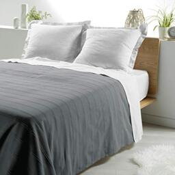 Douceur d'Intérieur Symphony Single Bed Cover, Anthracite, 180 x 220 cm, anthracite, 230 x 250 CM