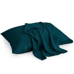 Pack of 2 Toddler Travel Pillow Cases 100% Soft Egyptian Cotton, 500 Thread Count with Zipper Closure for Small Travel Pillowcase 14x20 inch, Teal