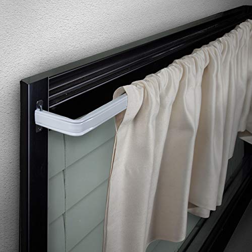 Rod Desyne Curtain Rod, White, 48-84 Inches
