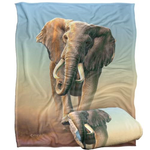 Jq Licensing - Royce Mcclure Charging Elephant Silky Touch Super Soft Throw Blanket 152 X 127 Cm