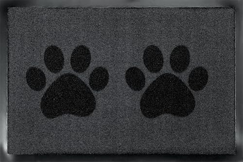 Casita Living Billboard doormat, Kitty Steps Grey 50x75cm, inside and outside, washable