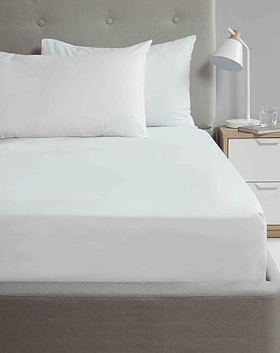 Rapport Home Microfibre Housewife Pillow Cases 2 Pack with Envelope Closure - Plain White Pair of Pillowcases