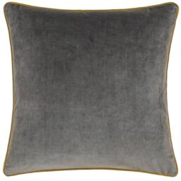 furn. Meridian Feather Filled Cushion (Charcoal/Moss - 45 x 45cm)