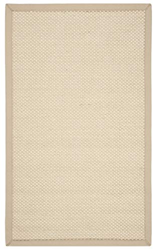 Safavieh Natural Fiber Rug for Living Room, Dining Room, Bedroom - Natural Fiber Collection, Short Pile, in Ivory, 76 x 122 cm