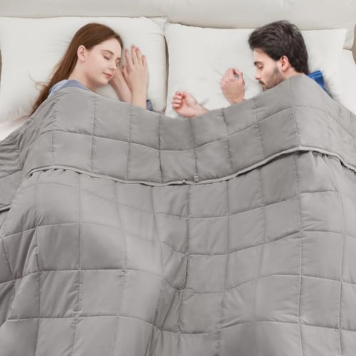 "Weighted Blanket Queen/King Size (80""x87"" 20lbs),Ultra Soft and Cozy Cooling Weighted Blanket for Adult,Heavy Blanket with Machine Washable Soft Blanket"