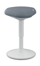 Leitz Active Wobble Sitting Stool with Foam Comfort Cushion, Light Grey