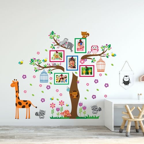Photo Frames, Nursery Decoration, Babyroom Wall Stickers, Cute Animals, Tree Decals, Colourful Kids Décor, Happy Woodland Adventure, Bird Cages, Flowers