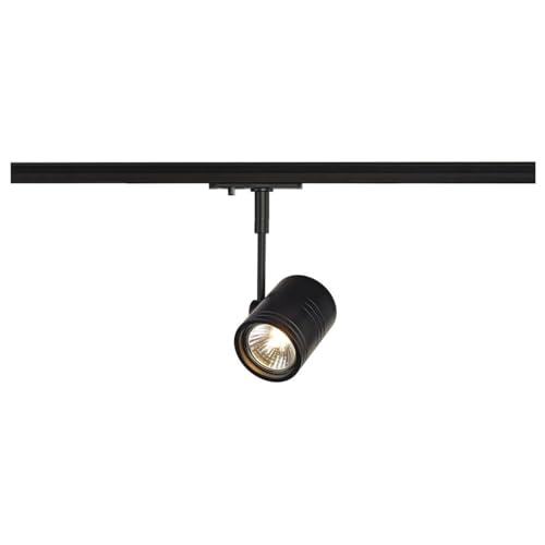SLV 1-Phase Lighting System BIMA 1 / Spotlight, LED spot, Ceiling spot, Ceiling Light, Track System, Interior Lighting / GU10 50W Black