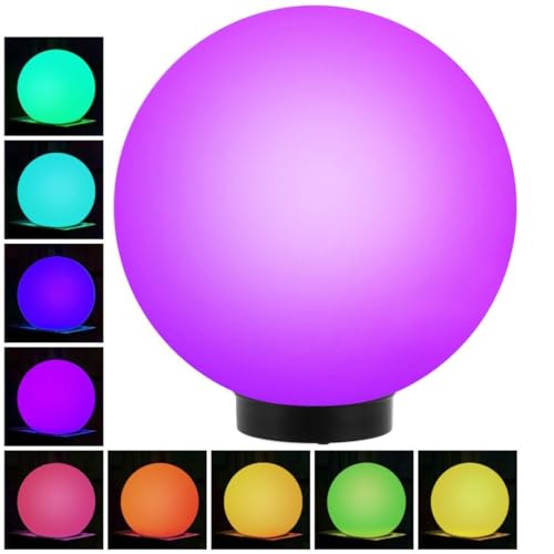 Green Blue Solar LED Light Garden Freestanding Lamp Ball Round White Multicolor (Multicolor 1 pcs - 30cm)