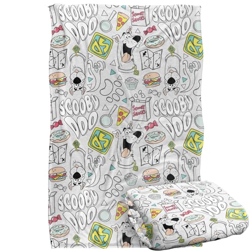 LOGOVISION Scooby Doo! Scooby All Over Silky Touch Super Soft Throw Blanket 91 x 147 Cm
