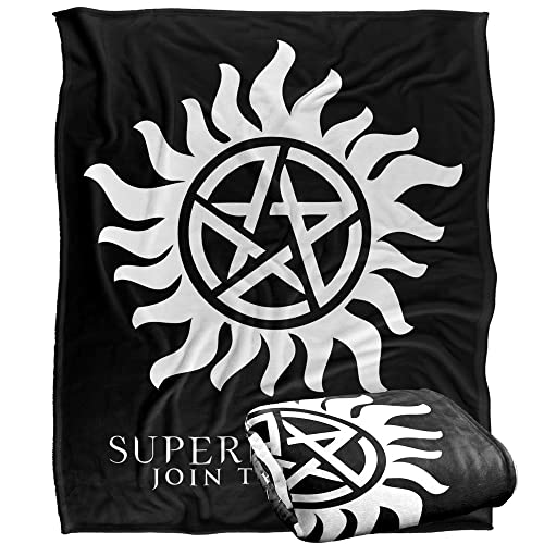 SUPERNATURAL Anti-Possession Symbol Officially Licensed Silky Touch Super Soft Throw Blanket 152 x 127 cm