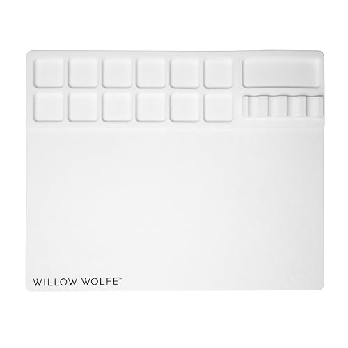 Sizzix Silicone Media Mat With Palette And Brush Hold For Paints, Watercolours And Inks