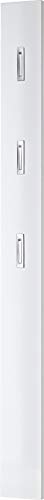 Germania Coat Rack Panel 3255, with fold-out coat hooks, in White High Gloss, 15 x 170 x 4 cm (WxHxD), 3255-84