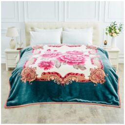 GC GAVENO CAVAILIA 2Ply Weighted Blanket For Adult - 5kg Heavy Bed Throw Sherpa Fleece Blanket Reversible (200x240 cm) - Floral Blanket King Size - Deep Sleeping - Anxiety Relief - Machine Washable