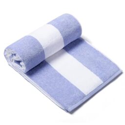 CLOWOOD Surfwaii Plush Oversized Beach Towel - Bamboo Cotton 40 x 72 Inch Large Thick Blue Striped Cabana Pool Swimming Towel
