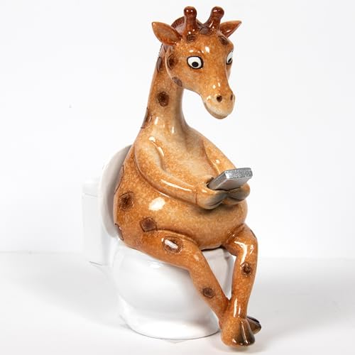 Lesser & Pavey Novelty s Giraffe Loo Time Decor Figurine - Decorative Accent, Display Piece, Freestanding Ornament, Stylish Home, Ideal for Home and Office Decor, Wonderful Present