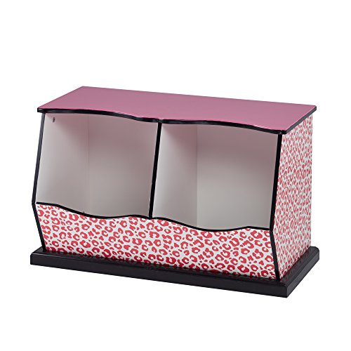 Teamson Kids Children Pink Wooden Storage Drawers Toy Box Storage TD-12473P