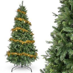 YEAUPE PRO 170cm Artificial Christmas Tree with 800 Tips, PVC + PE - Sturdy Metal Base with 9m Decorative Ribbon Included - Indoor and Outdoor Use