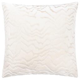 Paoletti Tierra Cushion Cover – Luxury Abstract Textured Cut Velvet Decorative Case (White – 50x50cm)