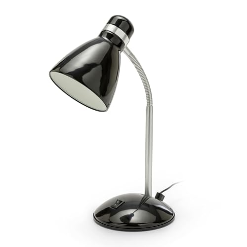 Desk Lamp with E27 Bulb Socket, LED Compatible, Flexible Arm, with Cable and Switch, for Children's Bedroom, Desk, Study