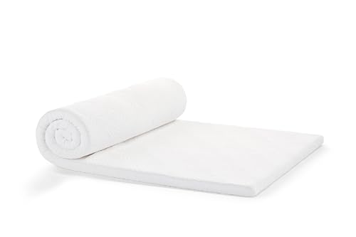 TEMPUR EASE Mattress Topper Double 135 x 190 cm, 3cm Thick, Conforming Mattress Topper, Washable Cover, White