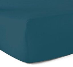 100% Cotton 57 Thread Count Fitted Sheet – Duck Egg Blue – 90 x 190 cm – 30 cm Corner