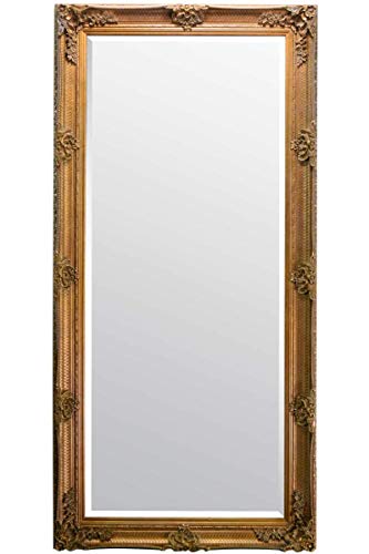 MirrorOutlet Large Gold Antique Full Length Wall Mirror 5Ft5 X 2Ft7 (165cm X 78cm) New, 165x78x7,GL067