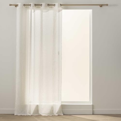 Douceur d'Intérieur, Noa Net Curtain with Eyelets 137 x 260 cm Polyester Linen