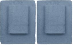 zer0bed, Lilac Bath Towels, Set of 2 Bath Towels, Face Towel, Bidet Towel, Plain Colour, Avio, 100% Cotton, Set of 2 (Pack of 2)