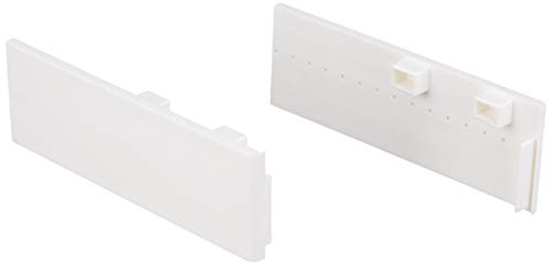 Gardinia P2U White Plastic Side Covers for Plastic Curtain Track and Curtain Track 2 Pack