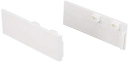 Gardinia P2U White Plastic Side Covers for Plastic Curtain Track and Curtain Track 2 Pack