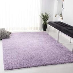 Safavieh August Shag Collection Shaggy Area Rugs for Living Room Dining Room Bedroom Short Pile Purple 4ft x 4ft