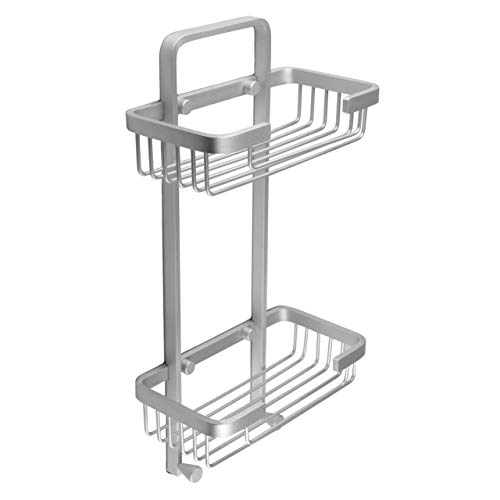 TATAY Shower Caddy Aluminium 20.5x10.5x38.5 cm Quick Fix System - Shower Caddy Bathroom - No-Drill Installation - Humidity Resistant - Corrosion Resistant - Screws Included - Easy Drainage