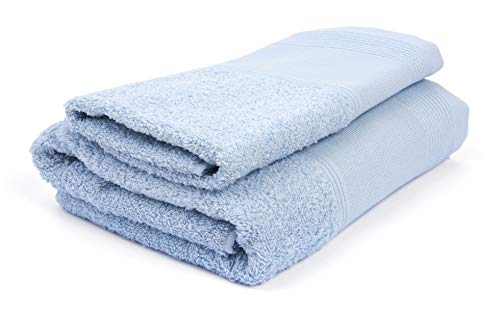 Filet Ago.fil S.r.l. Hand Towel Set (1+1) to Embroider Couple, 100% Cotton, Sky, 60 x 105 – 40 x 60 cm
